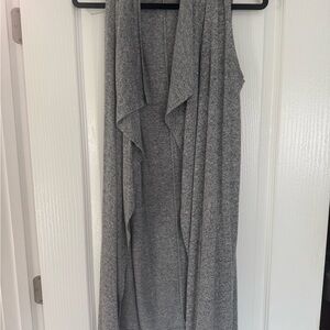 Juicy Couture Heather Gray Sleeveless Draped Vest